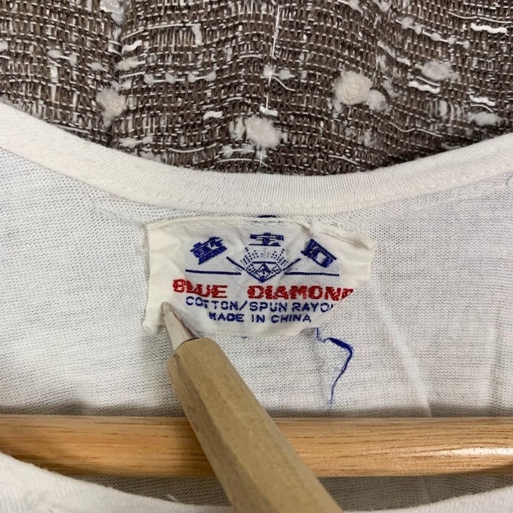 Vtg 80s Amnesty International Shirt Diamond Spun Rayon Single Stitch White 32 - Picture 5 of 8